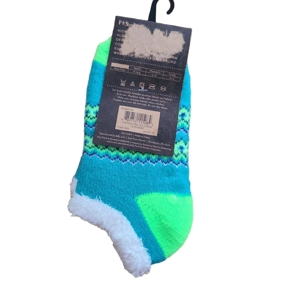 3 Pairs of Field and Stream Aloe Infused Cozy Cabin Socks, Youth Size 10 - 4
